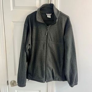 Columbia Men’s Full Zip Dark Gray Fleece Zip Up Jacket L